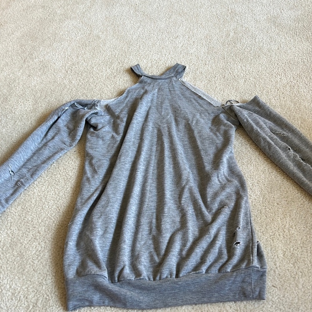 Distressed sweater